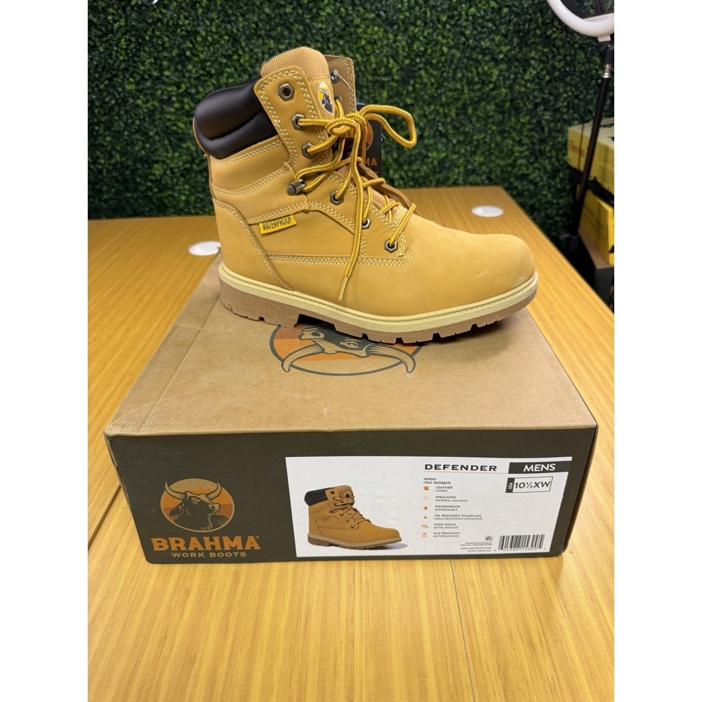 Brahma Men's Defender Waterproof 8" Work Boots Size 10.5XW Brand New In Box